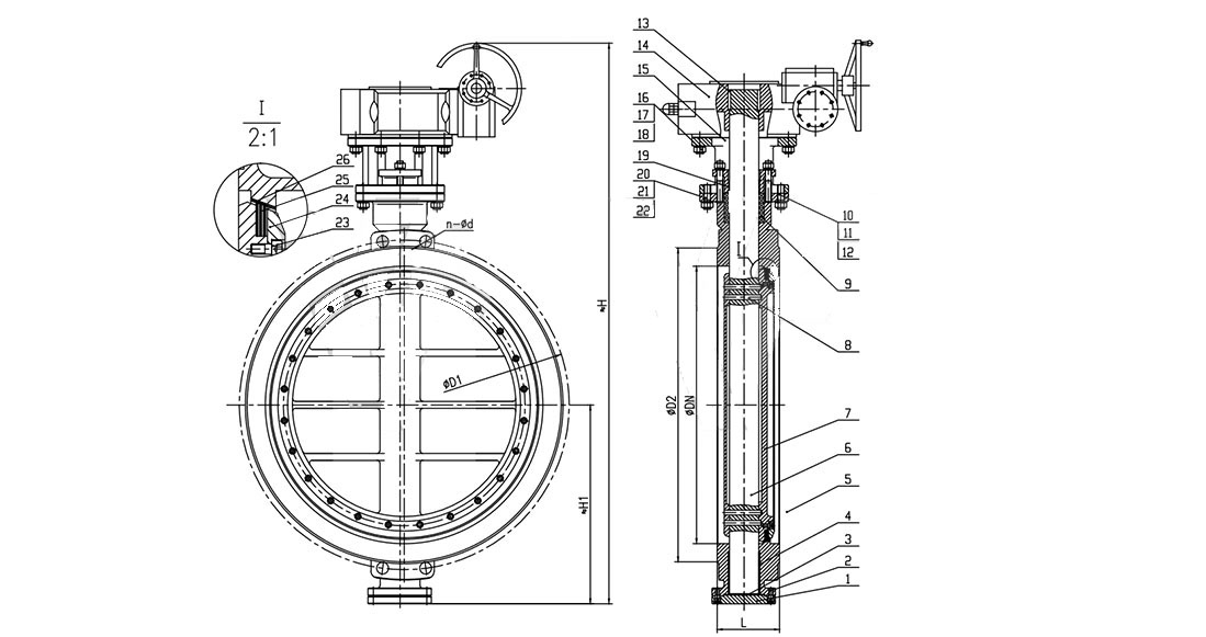 Triple Offset Wafer Butterfly Valve